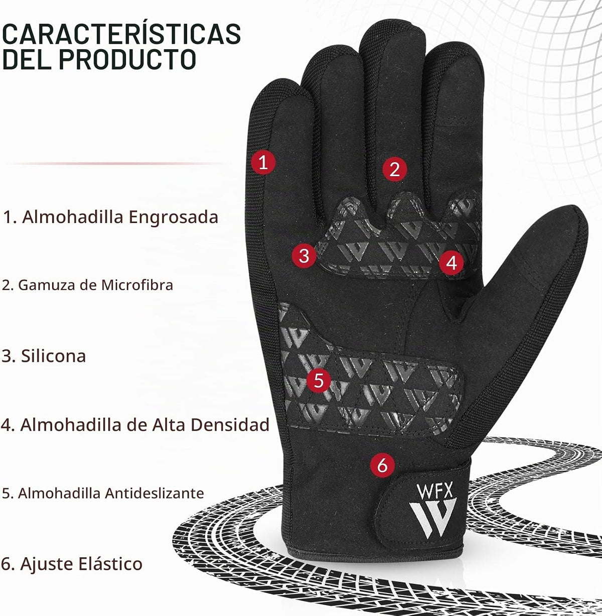WFX Guantes de motocicleta de alta calidad, resistentes al viento,...