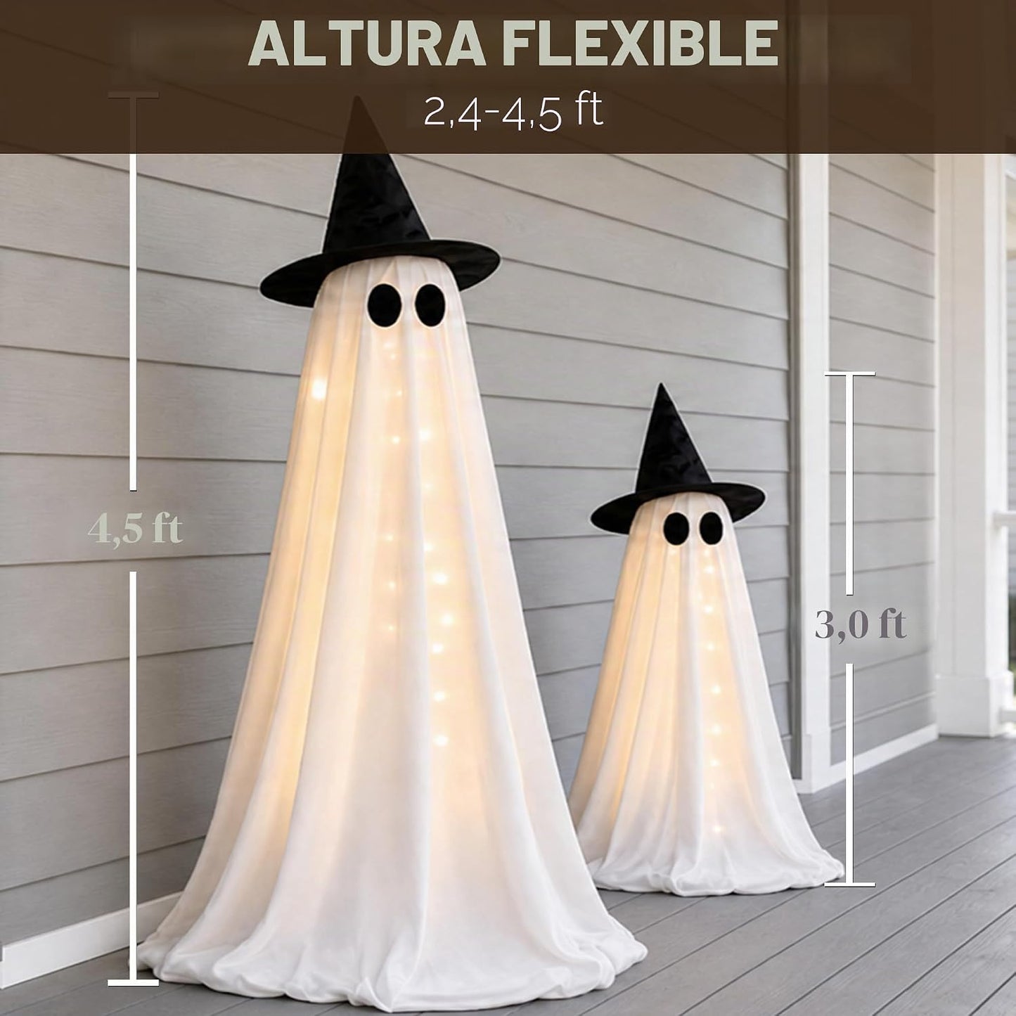 Decoraciones de Halloween para interiores \u2013 Paquete de 2 fanta...