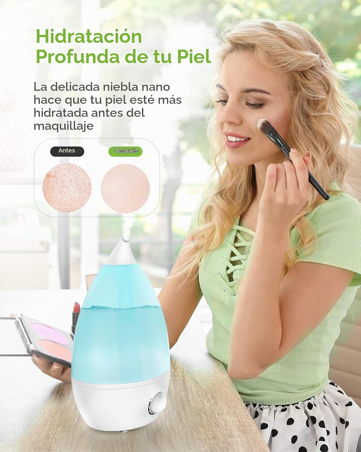 MegaWise Humidificadores de niebla fría de escritorio para dormitor...