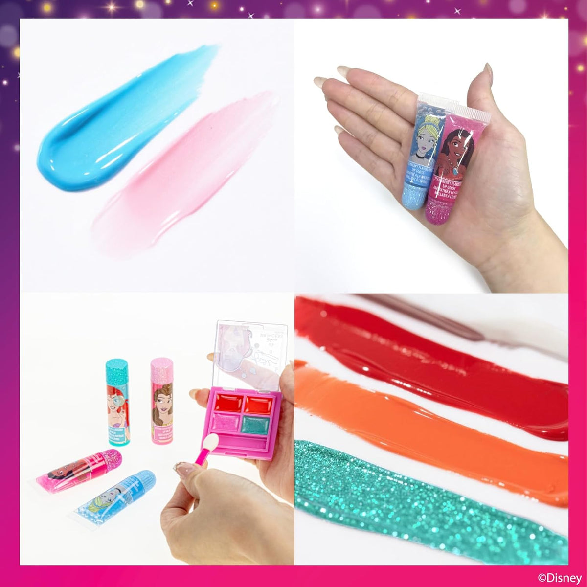 Disney Princess - Juego de maquillaje para niños en mini estuche de...