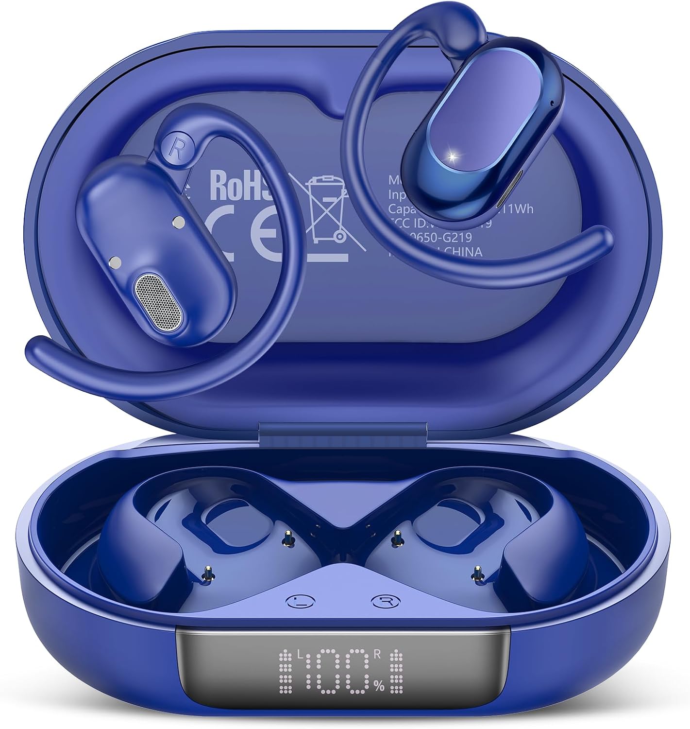 Auriculares de oreja abierta, auriculares 2026 sobre la oreja con 4...