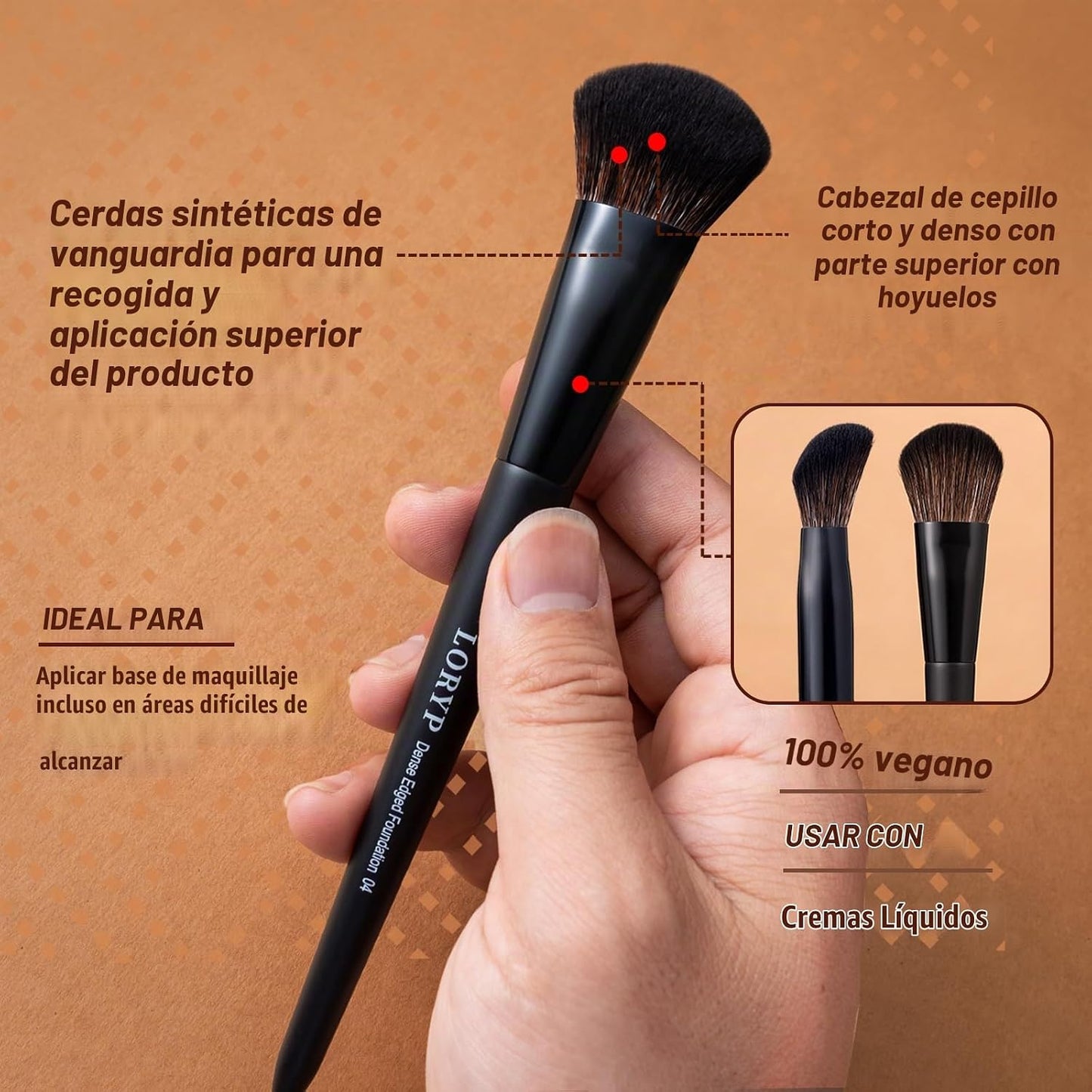 LORYP Juego de Brochas de Maquillaje Negras de 21 Piezas para Polvo...