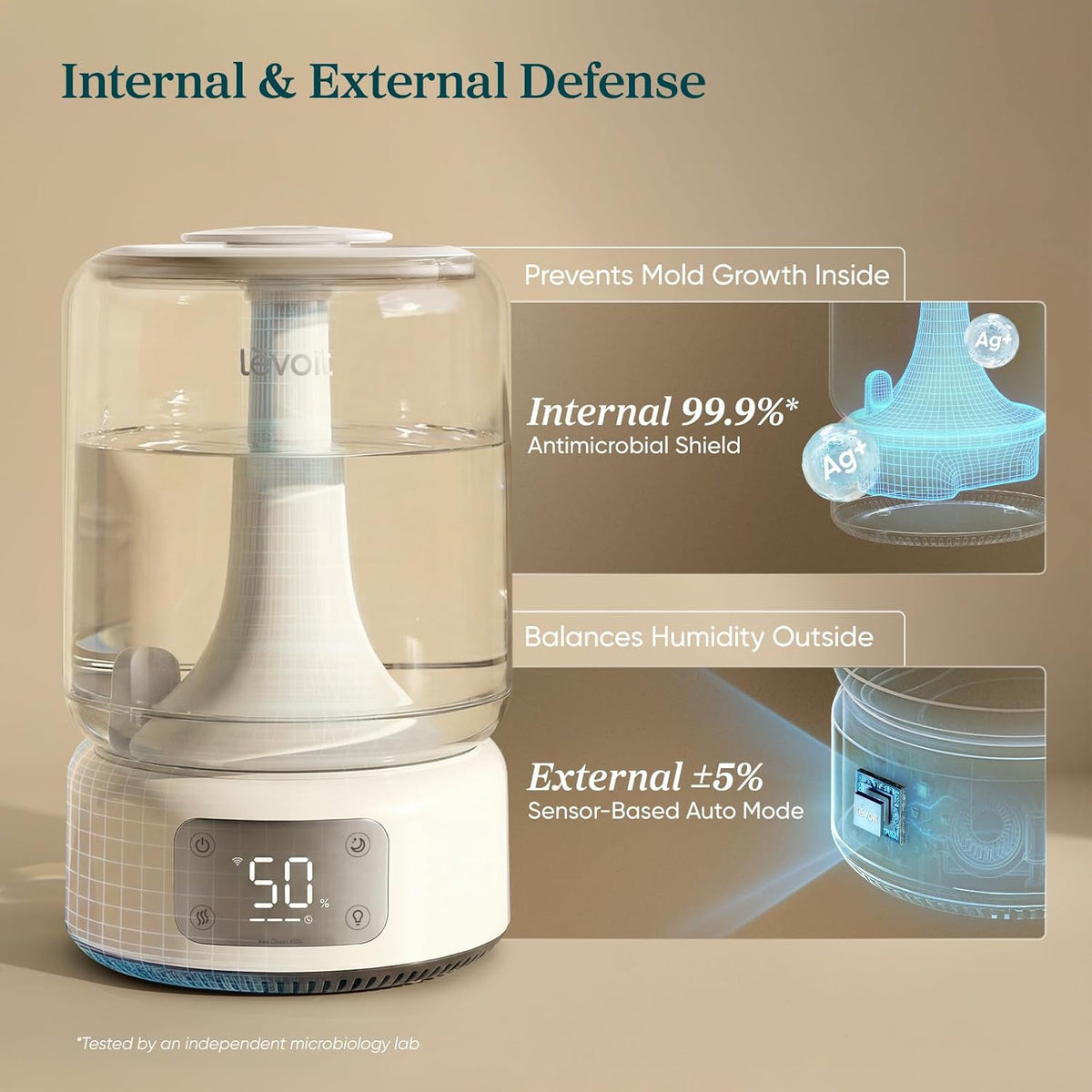 Levoit Humidificadores para dormitorio, habitación grande, tanque d...