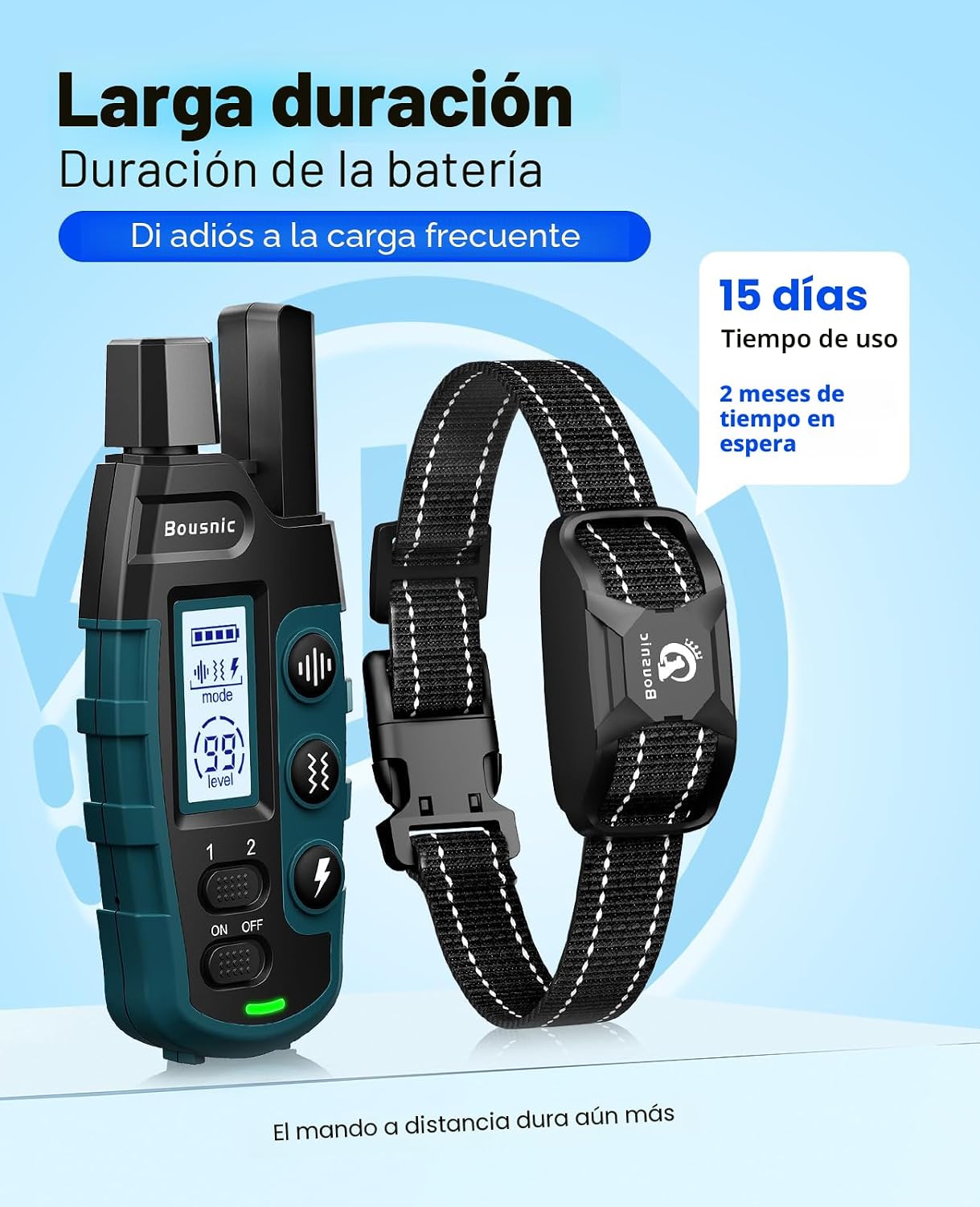Collar de Descarga para Perros Bousnic - Collar de Entrenamiento de...
