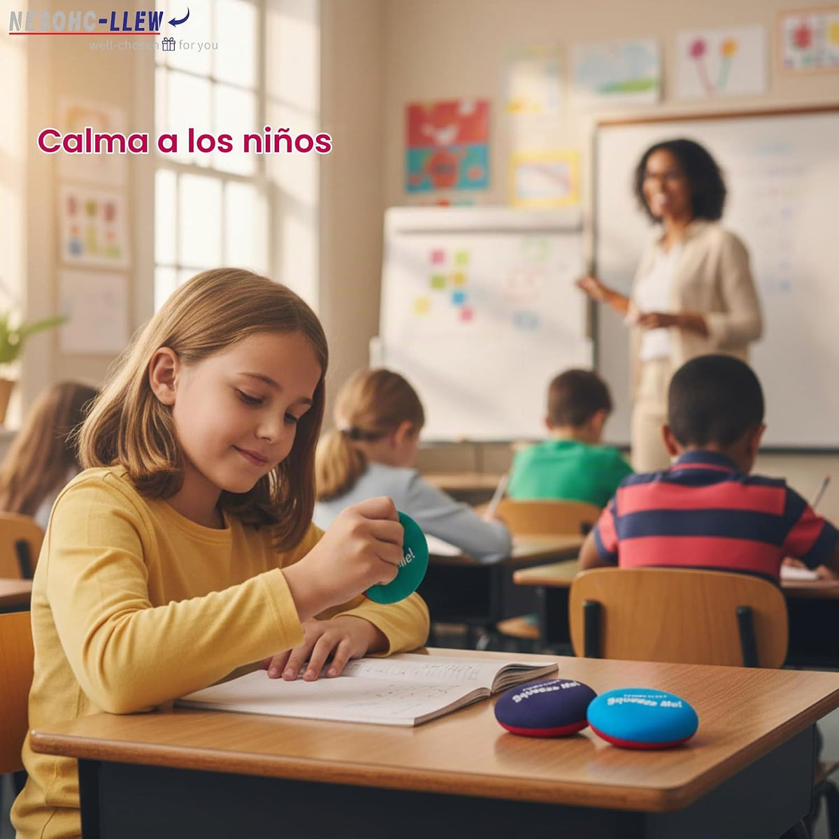 Herramientas para apretar los dedos, almohadilla sensorial silencio...