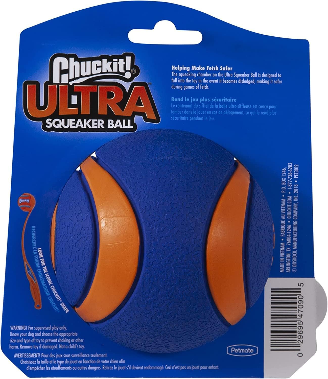 Chuckit! Pelota ultra chirriante para perros, juguete extra grande...