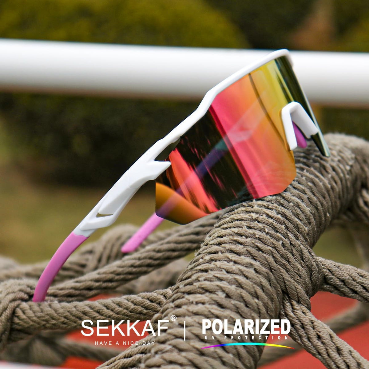SEKKAF Gafas de sol deportivas polarizadas para hombres y mujeres,...