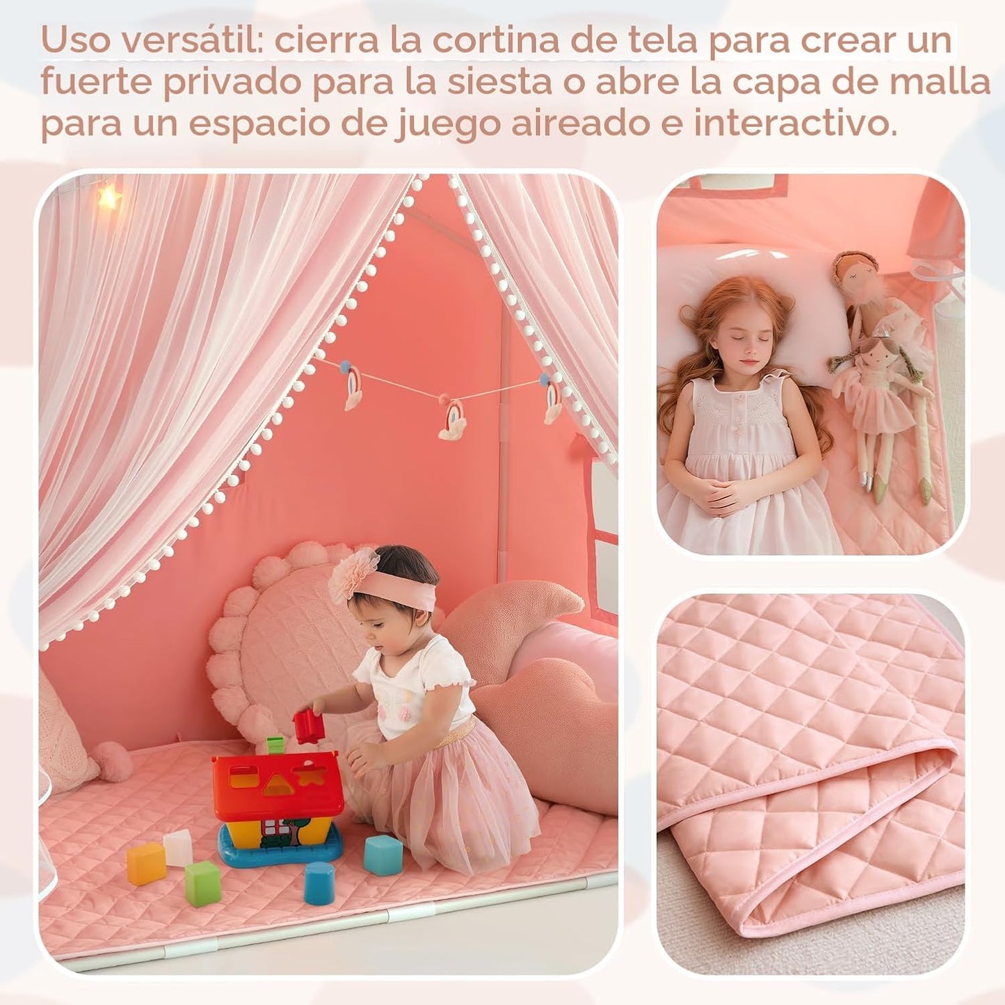 Tienda de campaña para niños con alfombra, tiendas de campaña para...