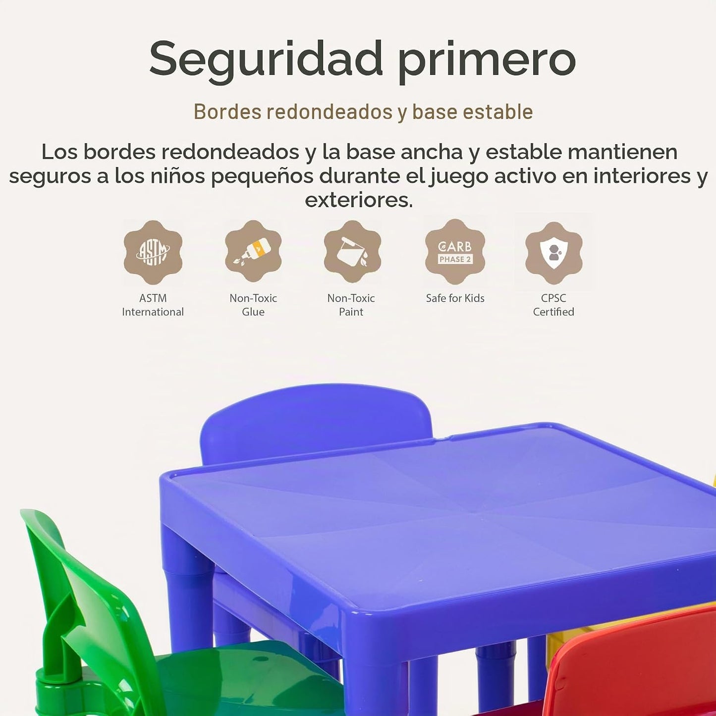 Humble Crew Juego de mesa y silla para niños, interior y exterior,...