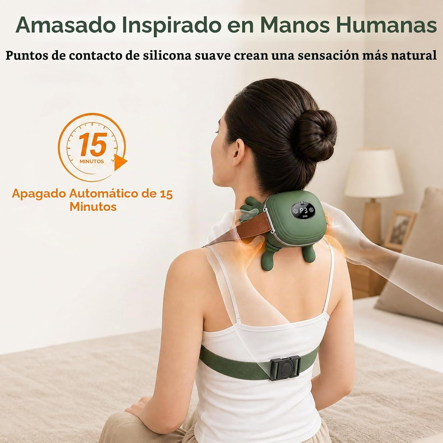 MYLLIUIM Masajeador de cuello y hombros con calor, inspirado en las...