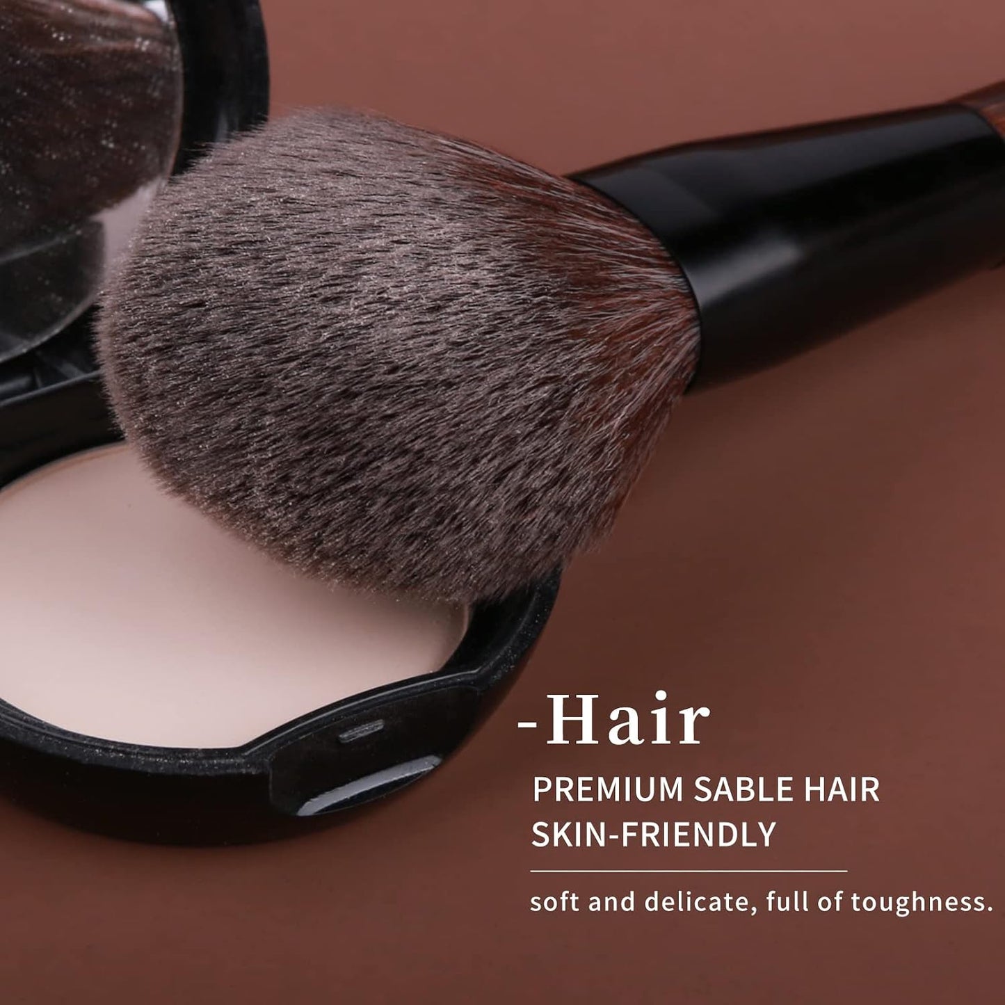Juego de brochas de maquillaje de bambú profesional, juego de broch...