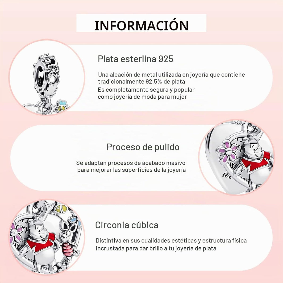 MITSOKU Dijes de plata de ley 925 para pulseras y collares, diseño...