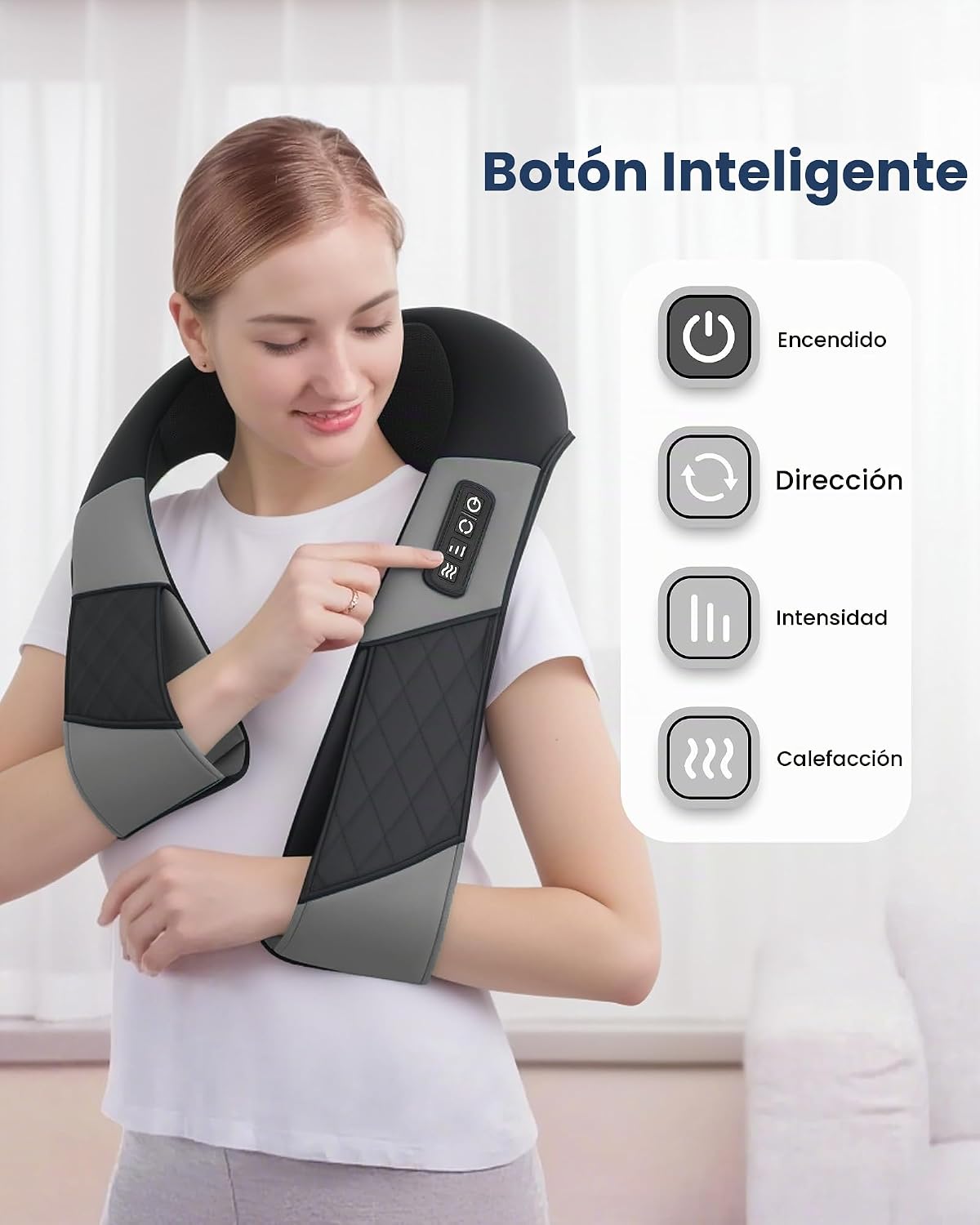 COMFIER Masajeador inalámbrico de cuello y hombros 2026 con calor |...