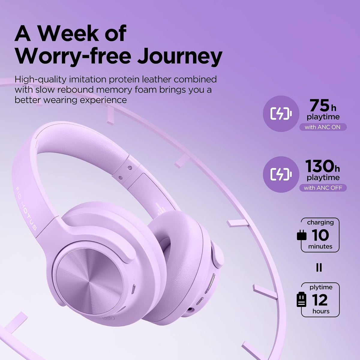 FIO MOTUS - Auriculares con cancelación de ruido: auriculares Bluet...