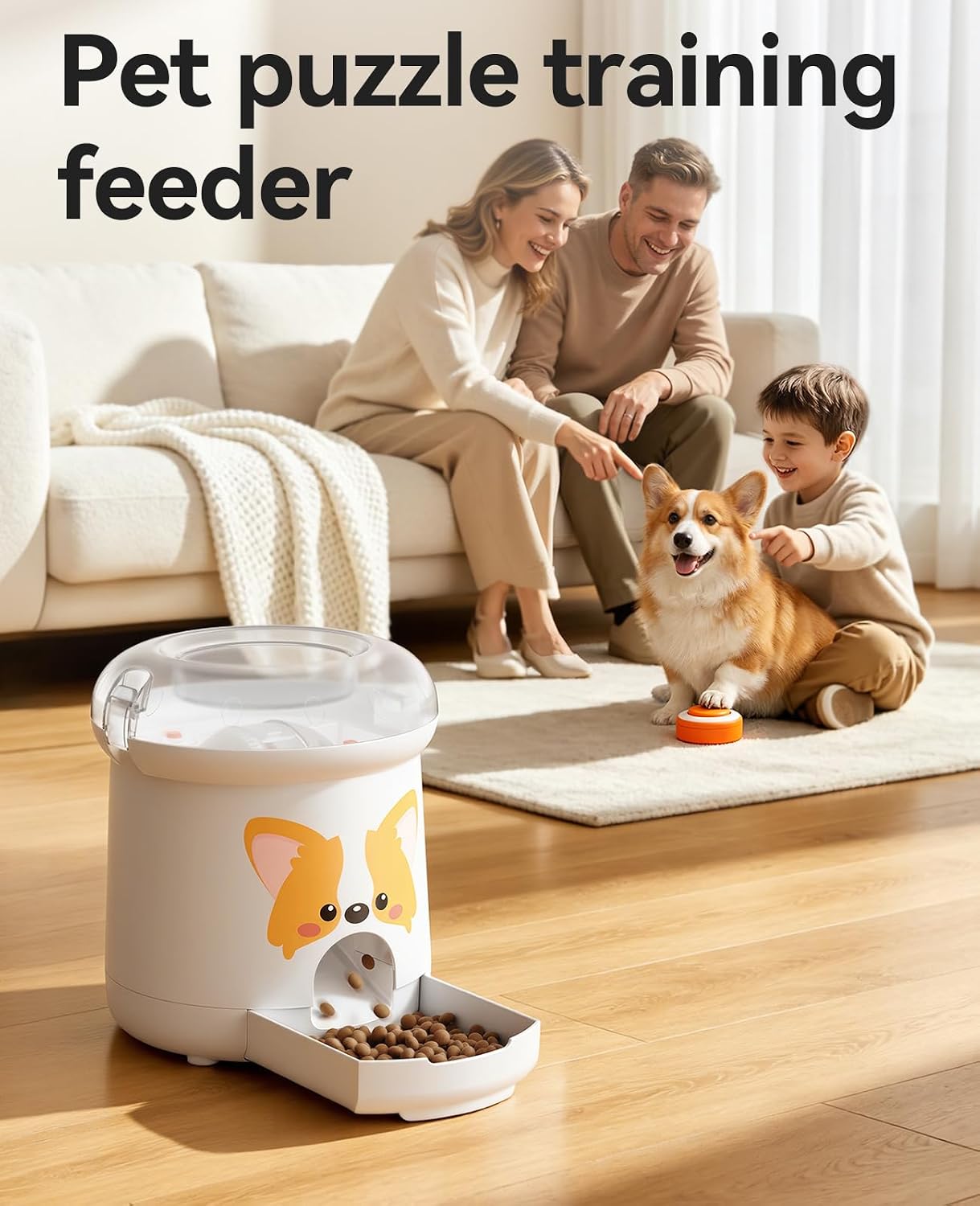 ROJECO Juguete alimentador de rompecabezas para perros, juguetes in...