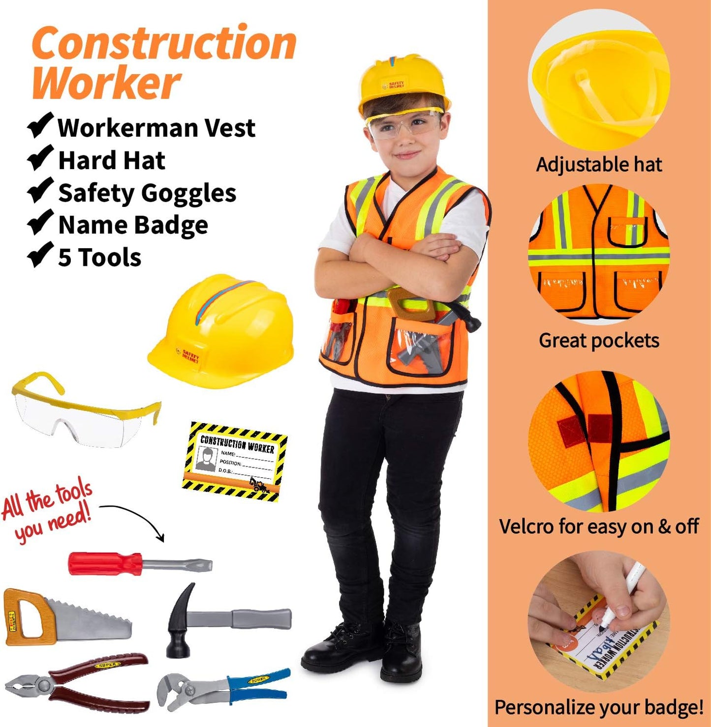Born Toys Ropa de vestir 3 en 1 para niños y niñas de 3 a 7 años, j...