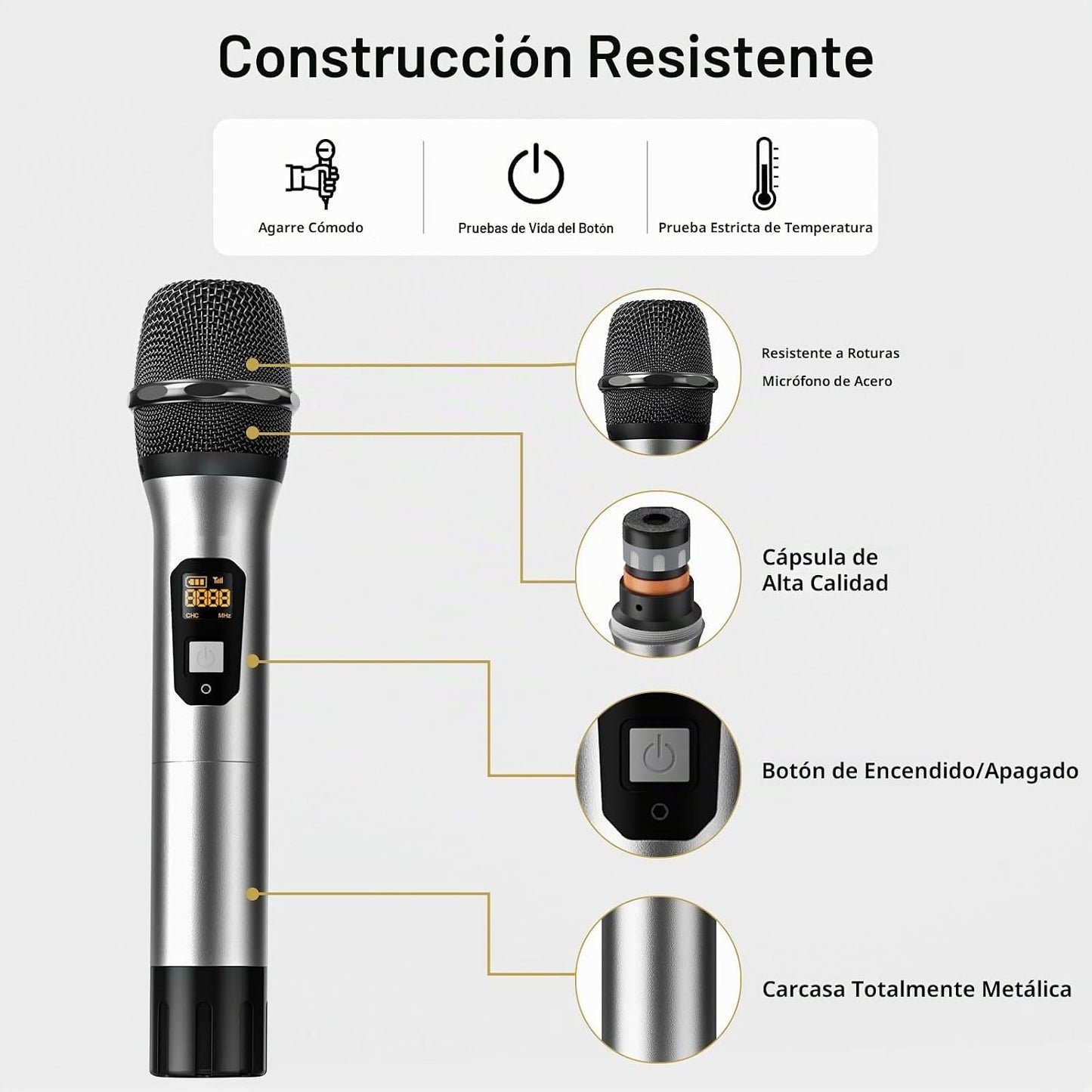 TONOR - Sistema de micrófonos inalámbricos, micrófono inalámbrico U...