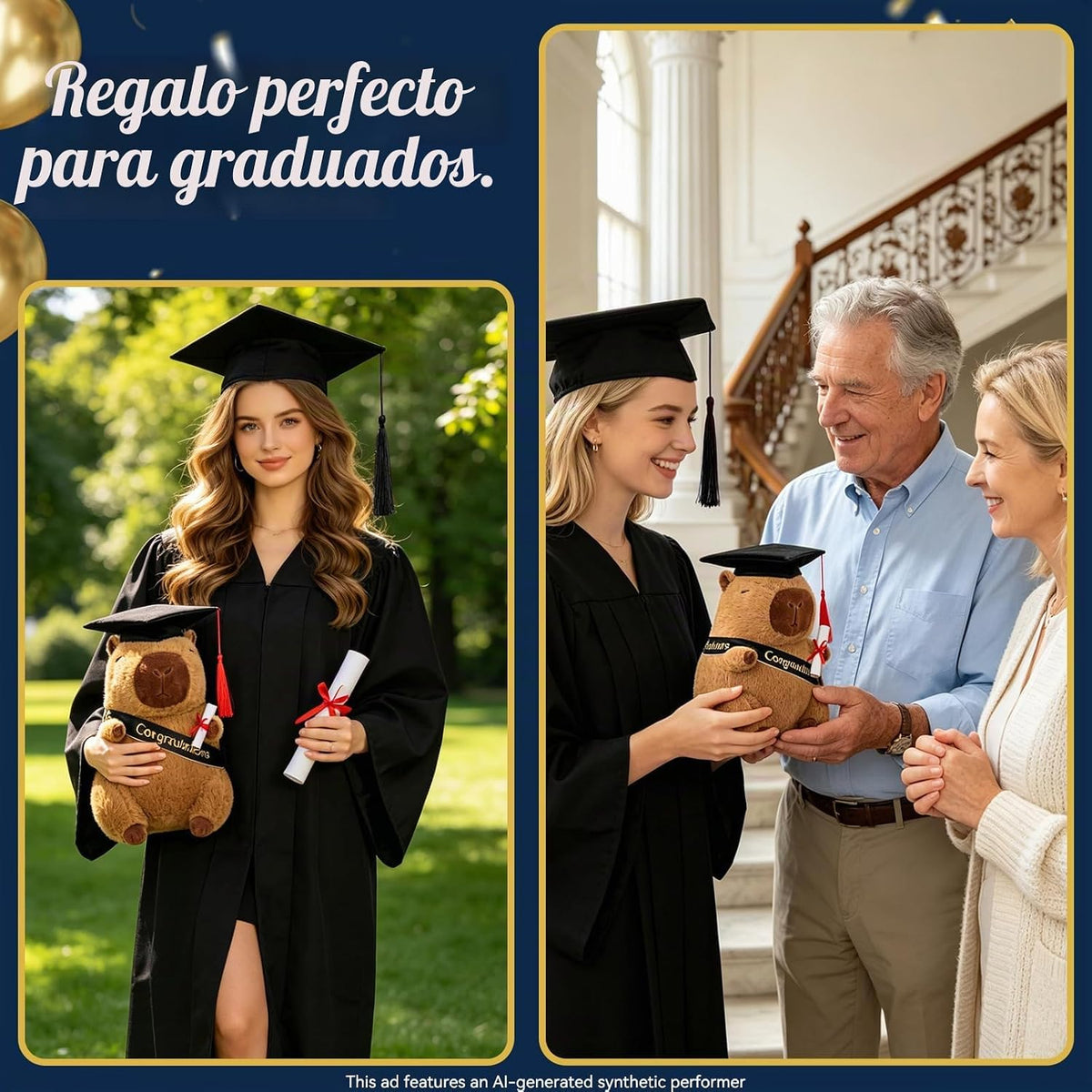 SHINUOER Regalos de animales de peluche de graduación 2026, felpa d...