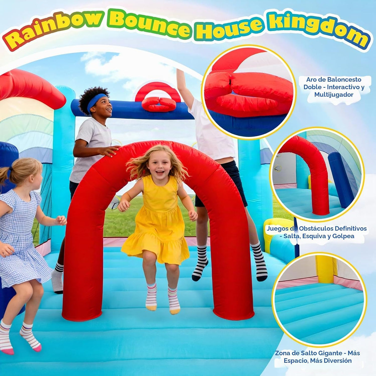 Casa de rebote para niños grandes de 8 a 12, castillo inflable extr...