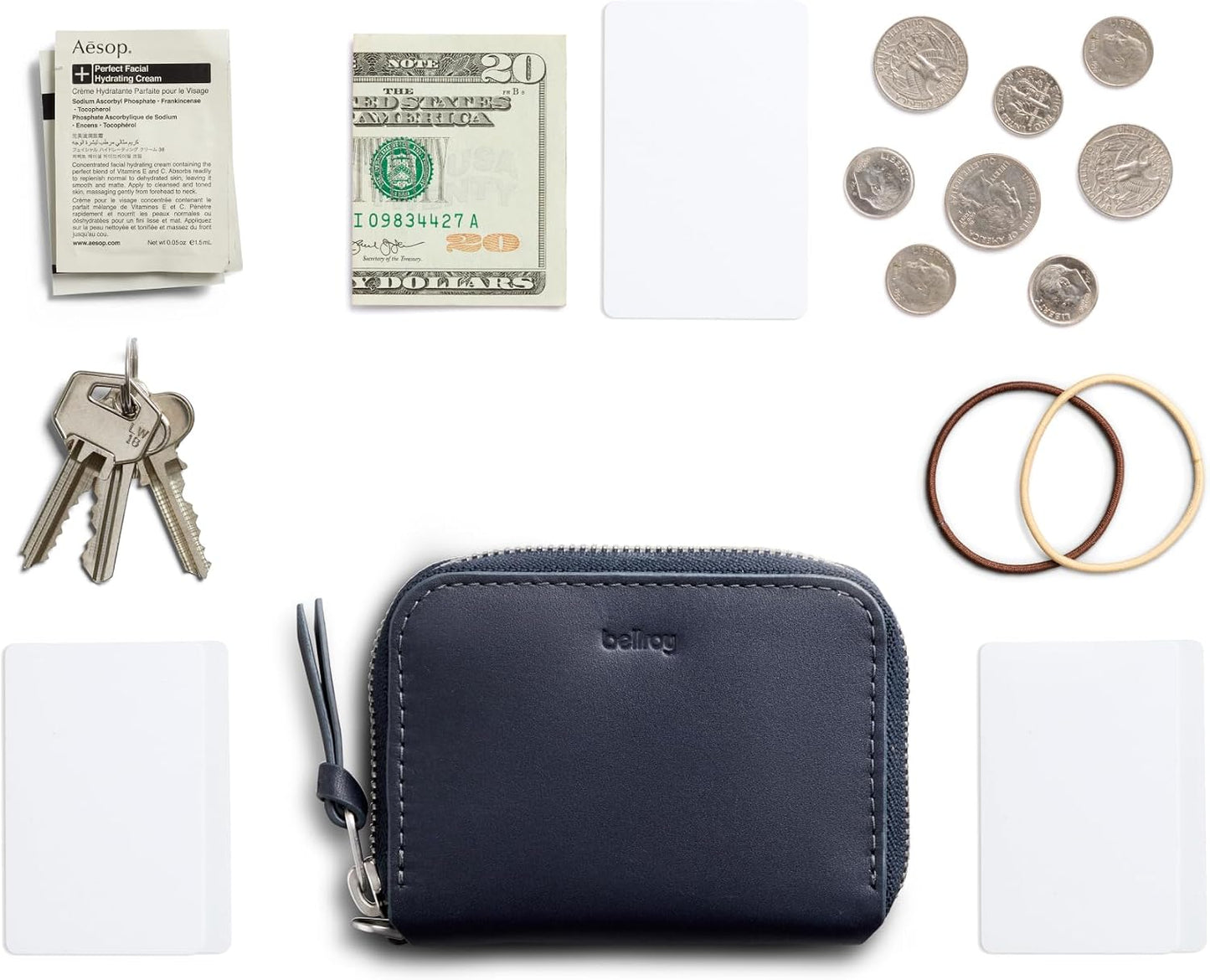 Bellroy Folio Piccolo (cartera pequeña de piel con cremallera para...