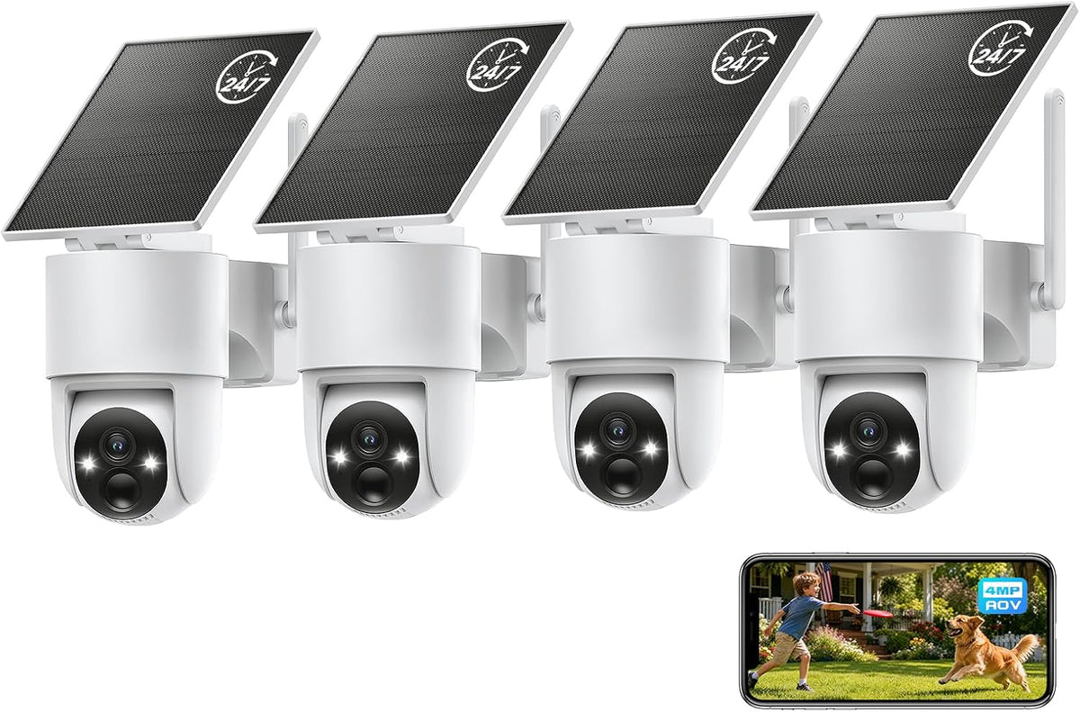 Tical Cámaras de seguridad solares inalámbricas para exteriores, cá...