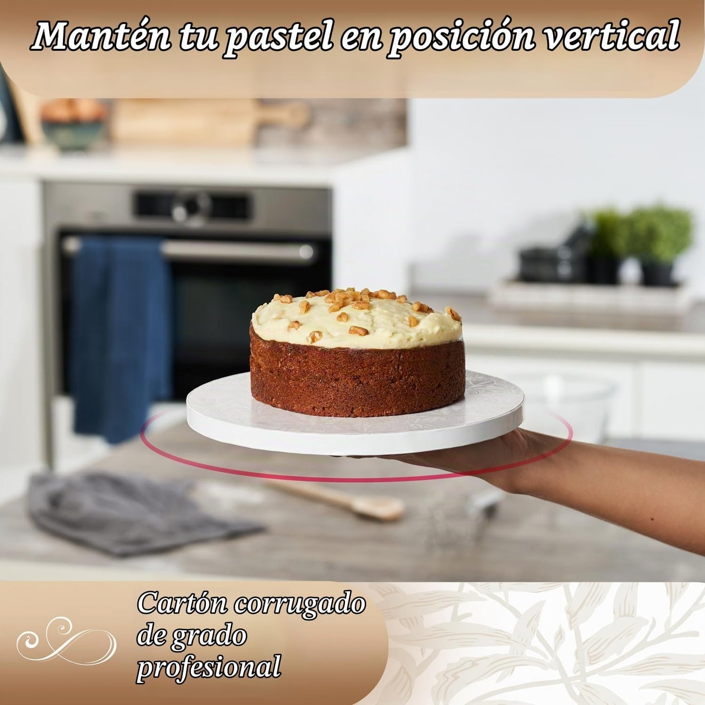 Cakebon - Bases redondas para tortas de 12 pulgadas, color blanco,...