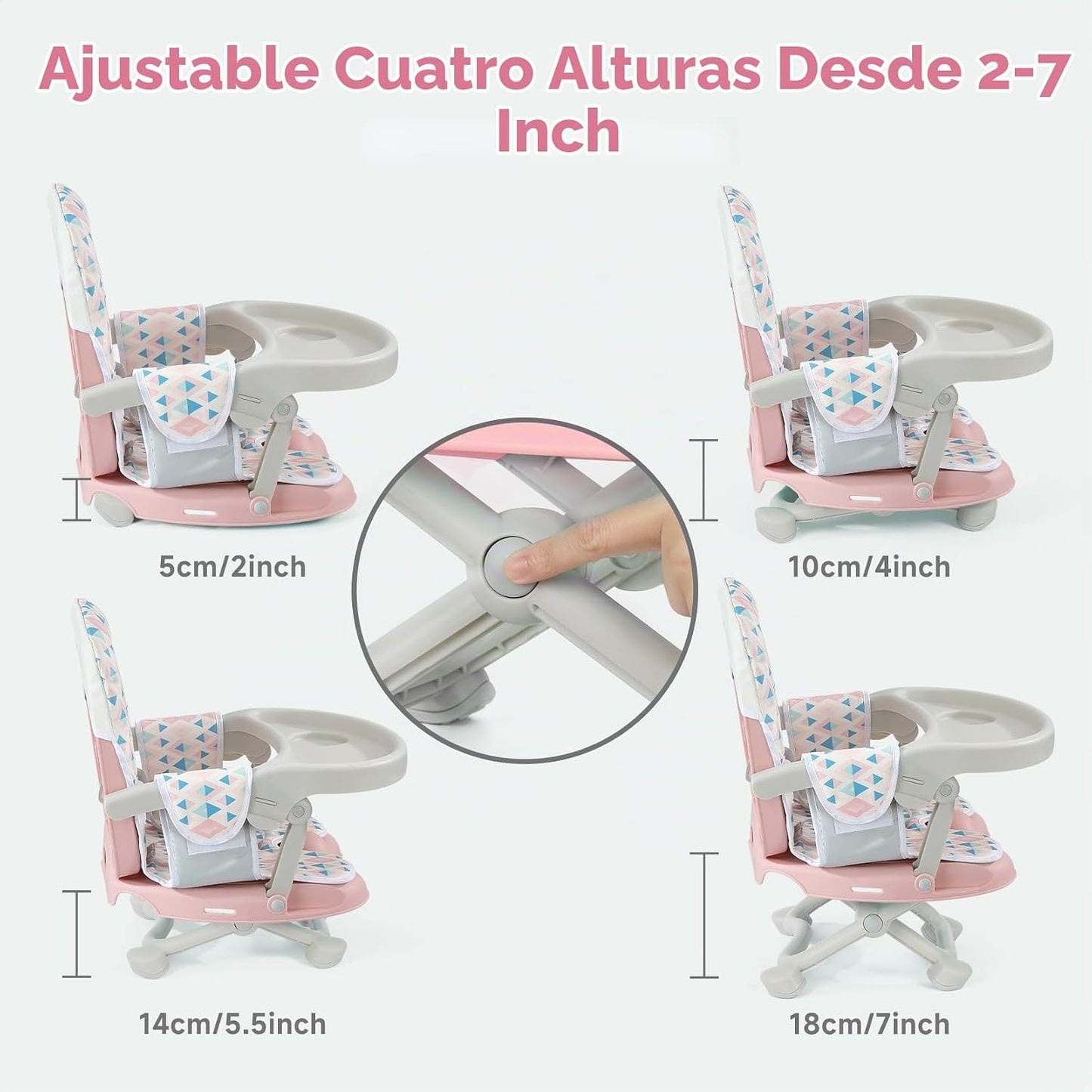 YOLEO Silla alta para bebé, asiento elevador para mesa de comedor,...