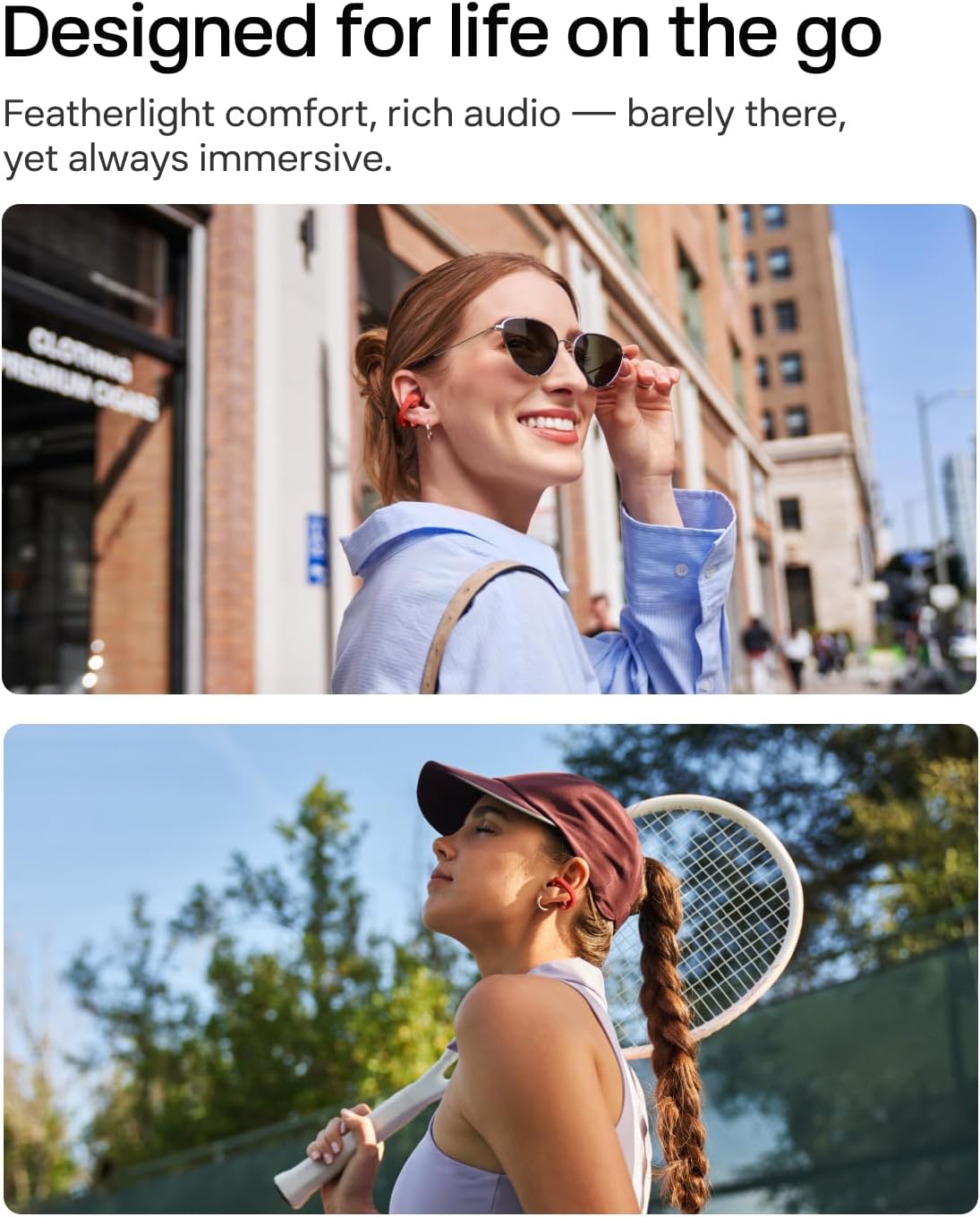 SHOKZ OpenDots ONE - Auriculares Bluetooth con clip de oreja abiert...