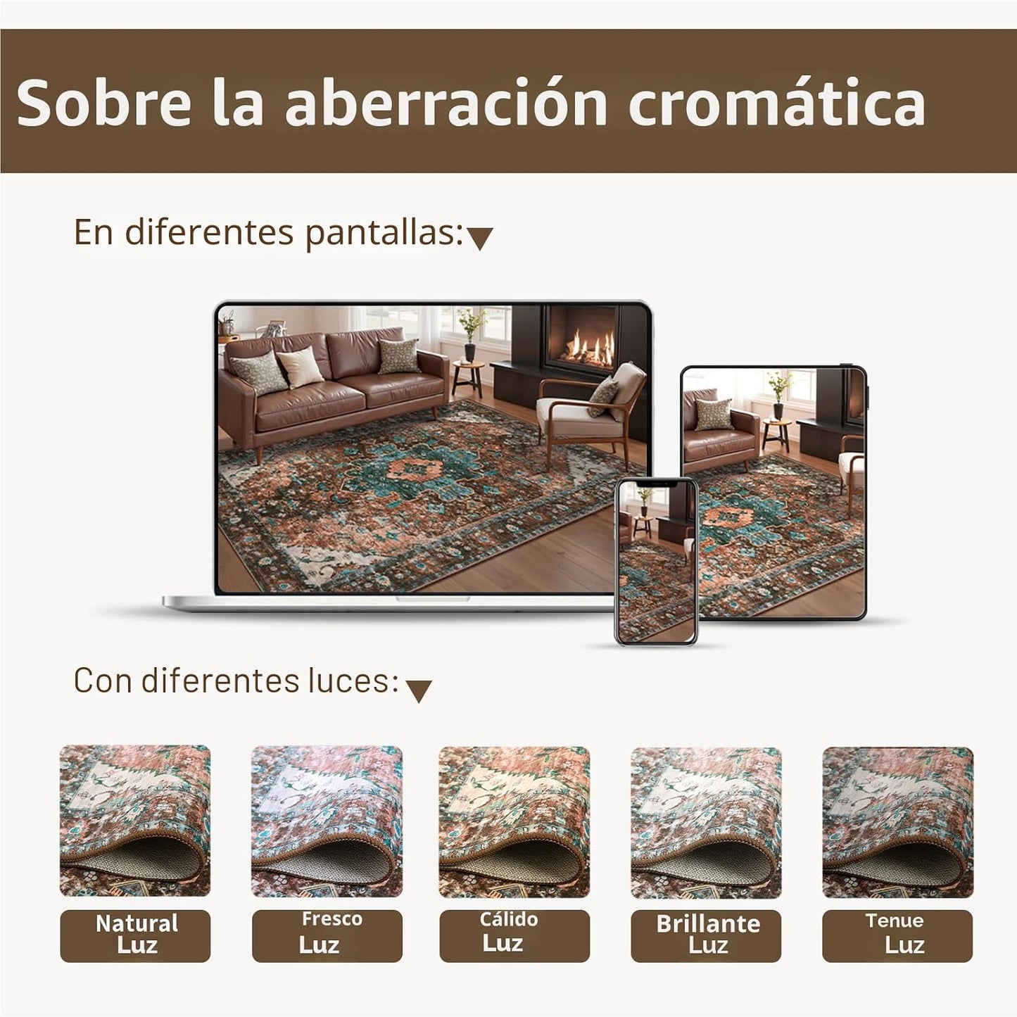 Ciicool Alfombra de Área 5x7 pies Alfombras Lavables para Sala de E...