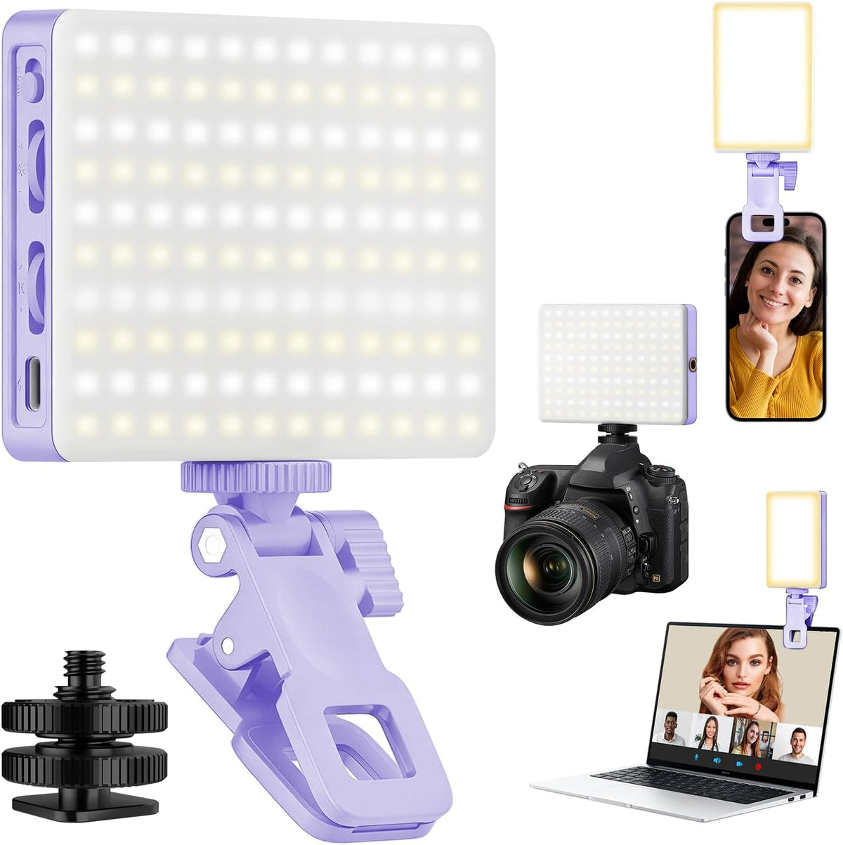 Luz de selfie de 120 LED para iPhone, luz de teléfono portátil con...