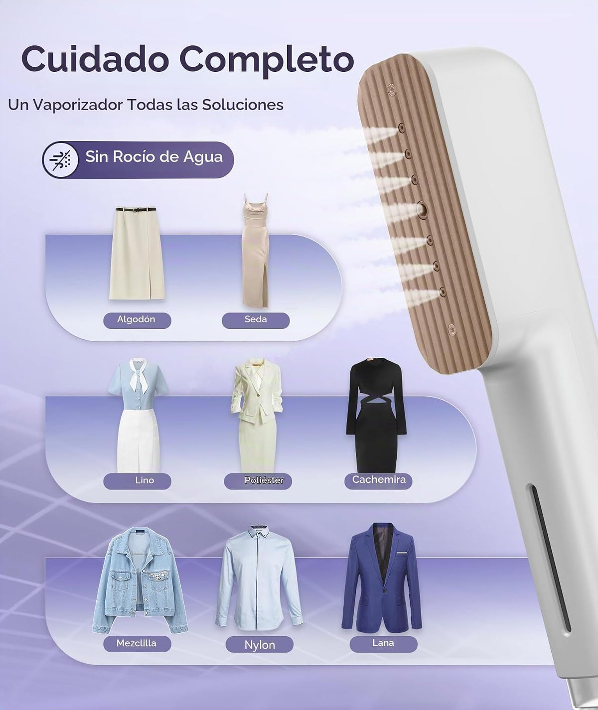 iLake Vaporizador de viaje para ropa, 100-240 V, vaporizador de man...