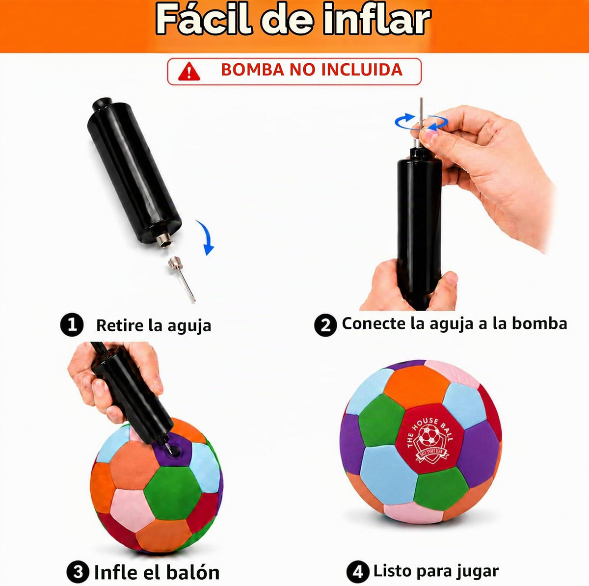 The House Ball - La pelota de fútbol original suave y segura para i...