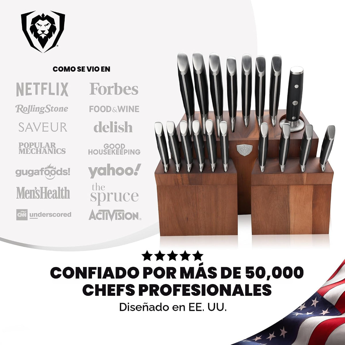 DALSTRONG Gladiator Series Elite - Juego de cuchillos de acero inox...