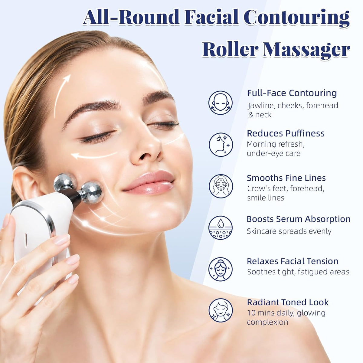 Masajeador facial eléctrico, herramienta de masaje para esculpir ro...