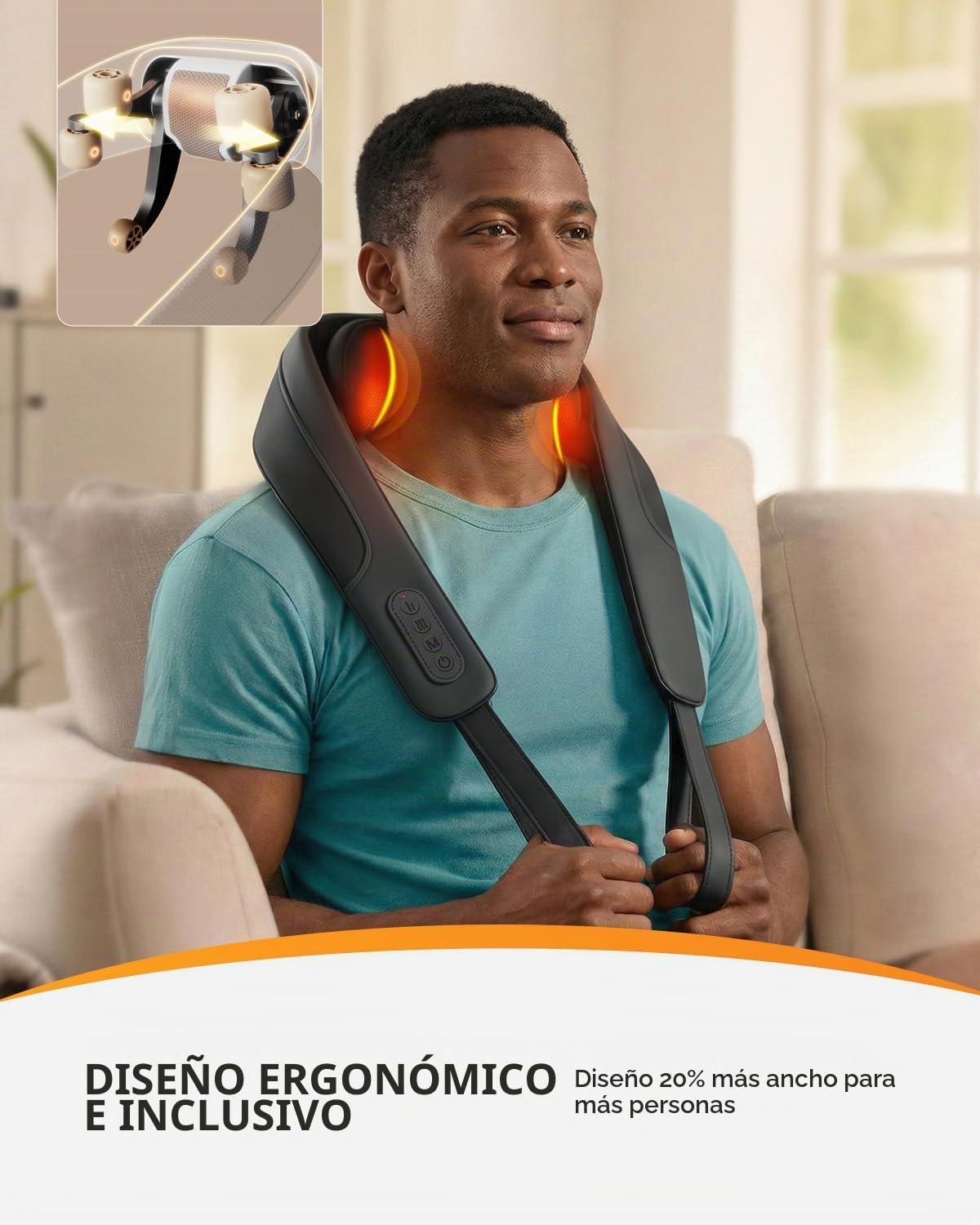 CooCoCo Masajeador de cuello inalámbrico elegible por la FSA, masaj...