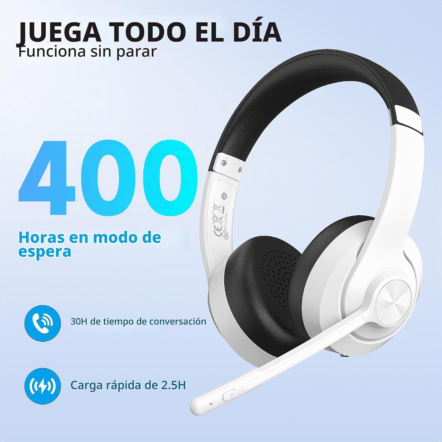 Auriculares inalámbricos AOC con micrófono para el trabajo, auricul...