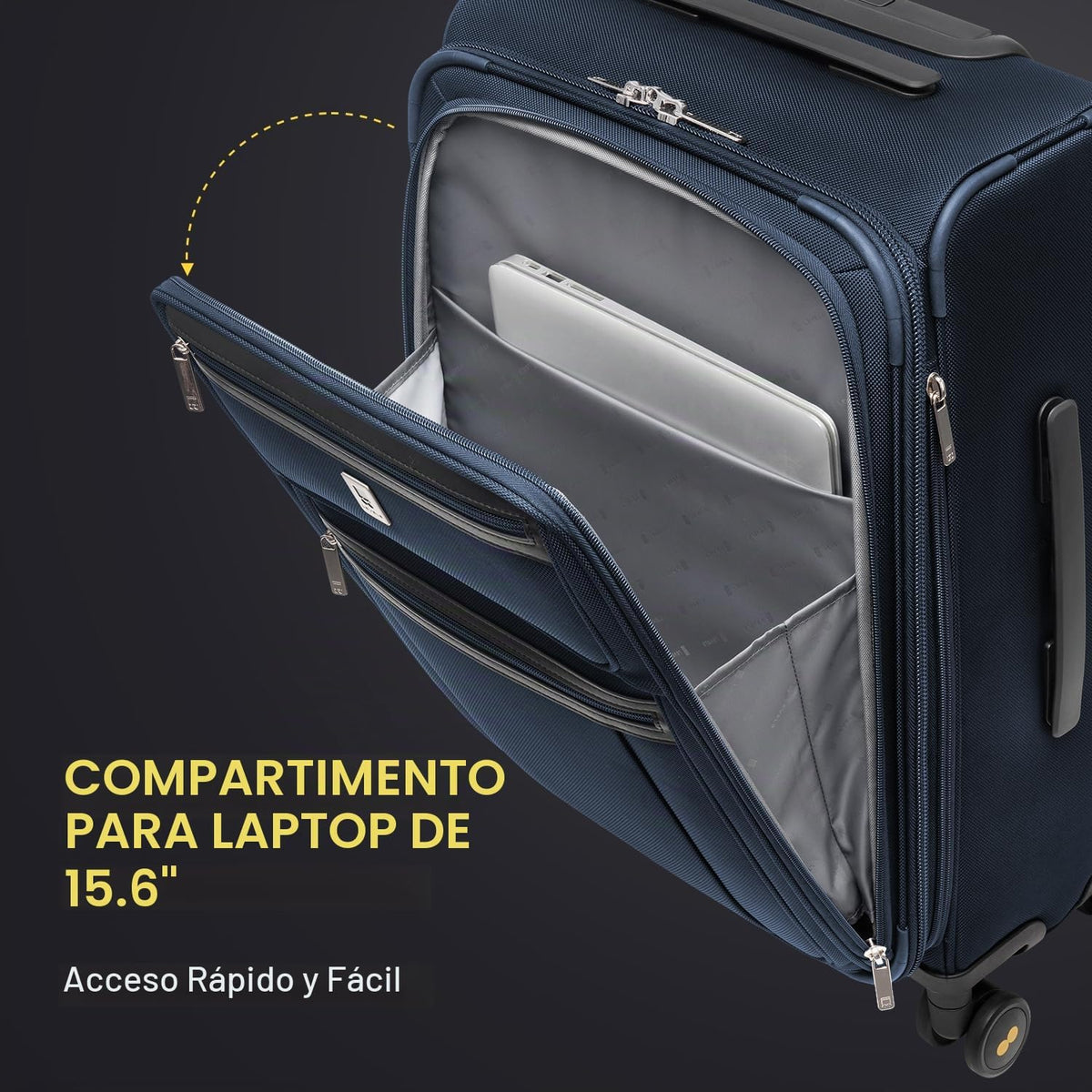 LEVEL8 Maleta de Mano Aprobada por Aerolínea con Compartimento, Mal...