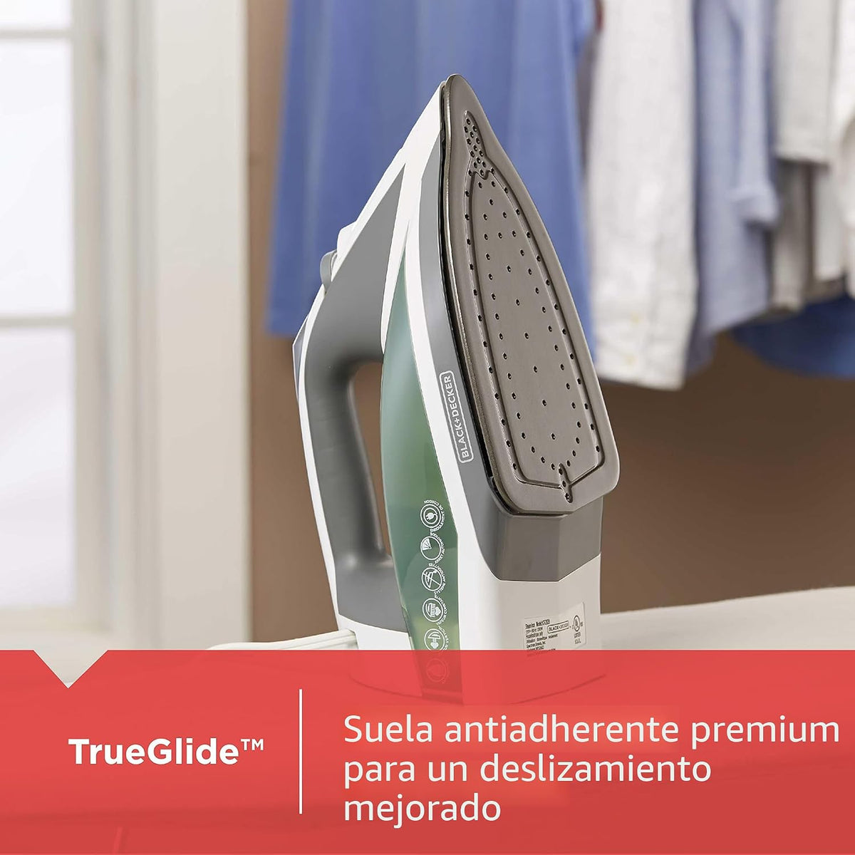BLACK+DECKER Vitessa - Plancha de vapor avanzada, ICR2020, suela an...