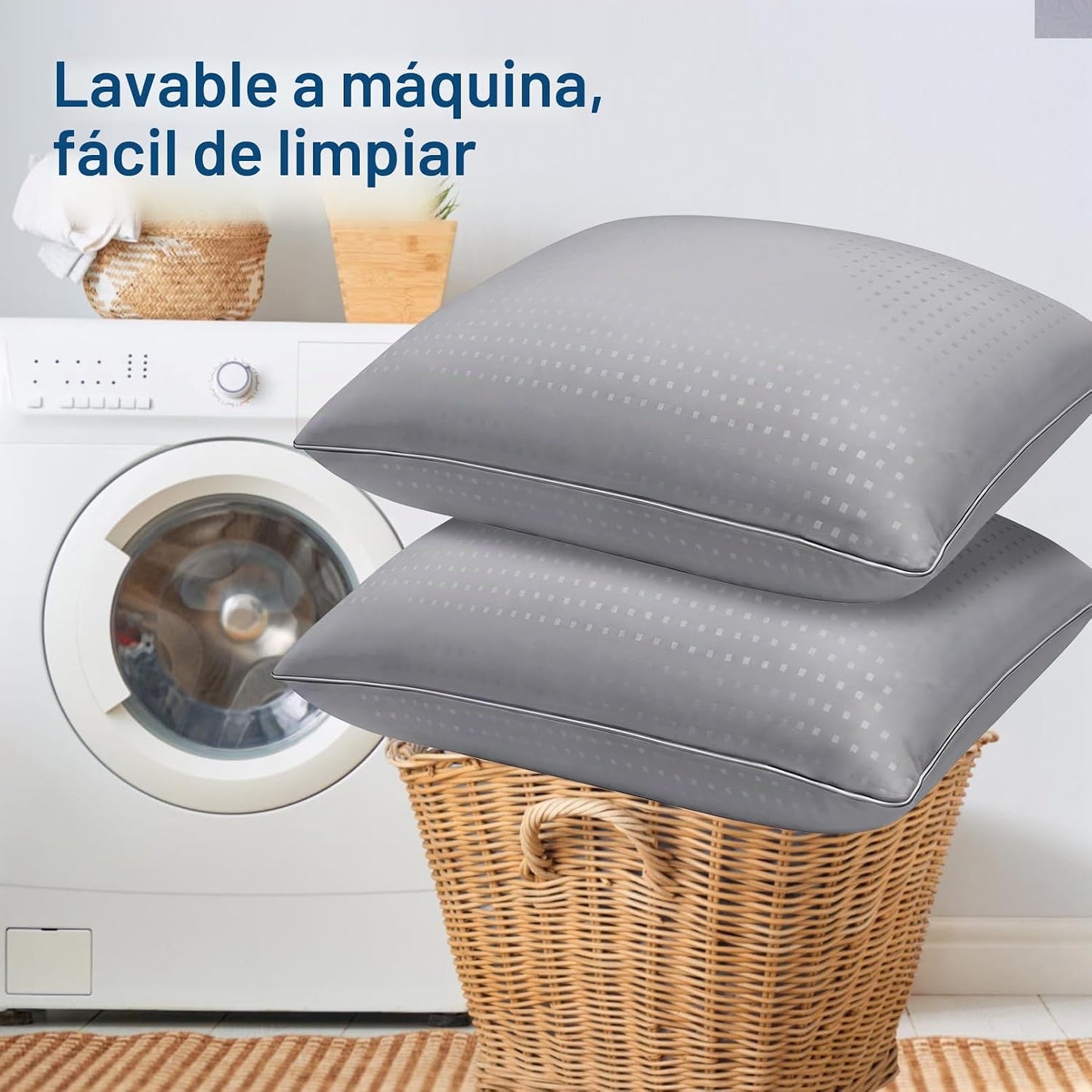 Higoom Almohadas de cama tamaño King para dormir, 4 unidades, almoh...