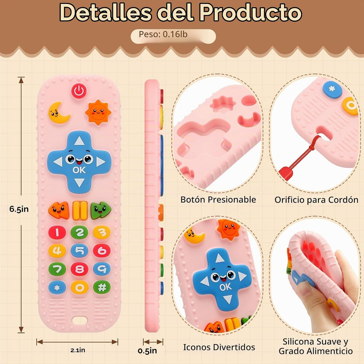 Juguetes de dentición para bebés de silicona para bebés de más de 3...