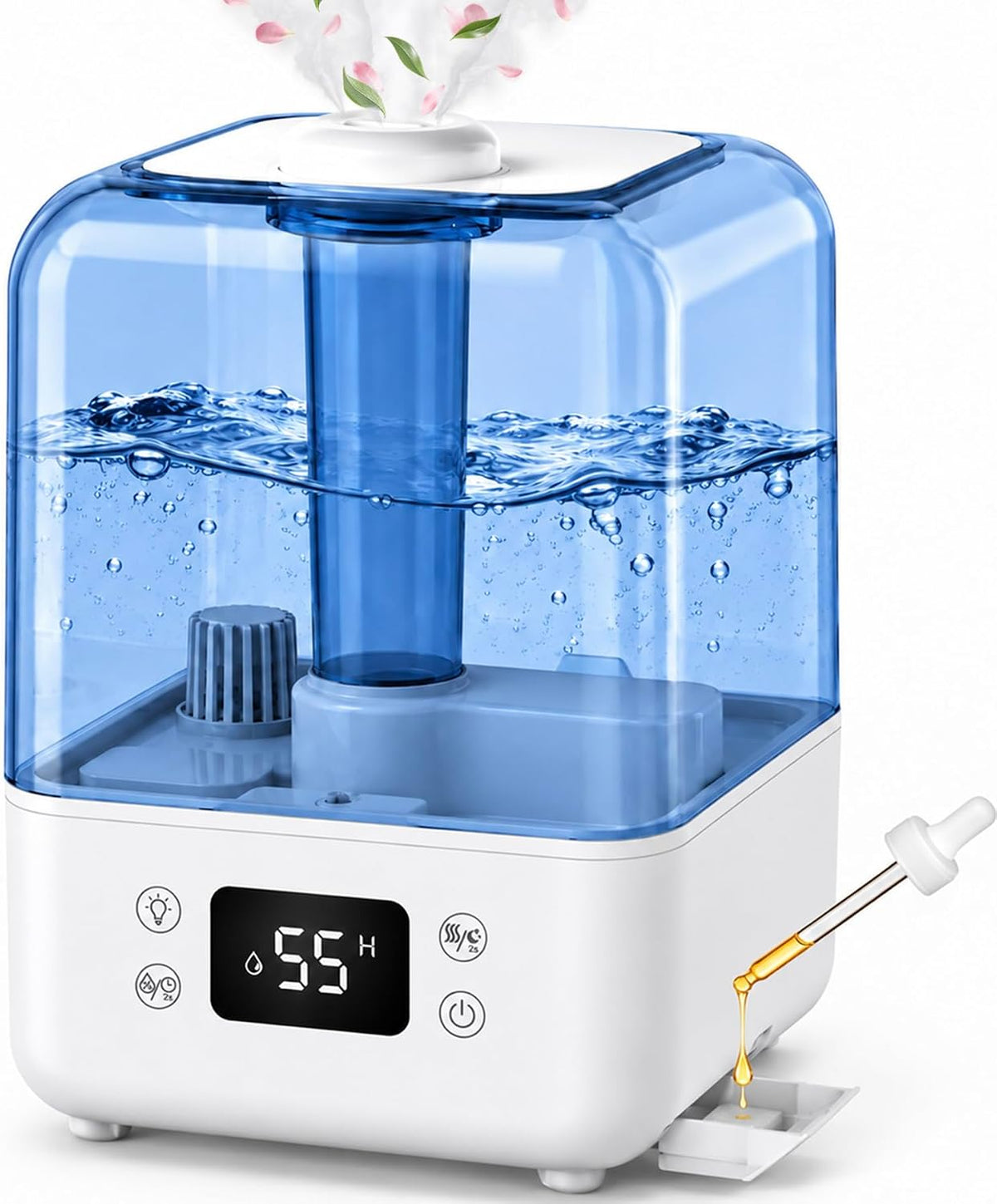 Humidificador de 5 litros para dormitorio, humidistato automático,...