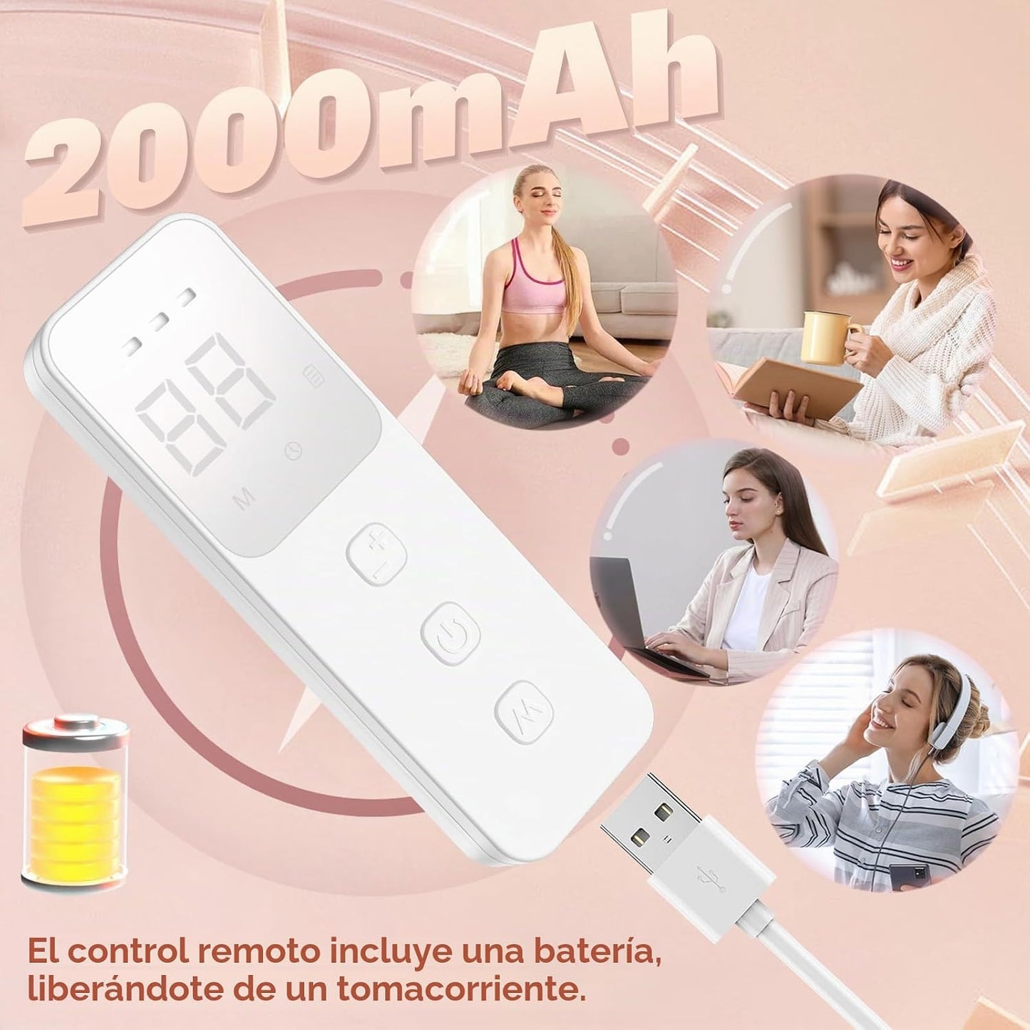 Soeumoir Máscara de terapia de luz roja para cara, terapia de luz L...