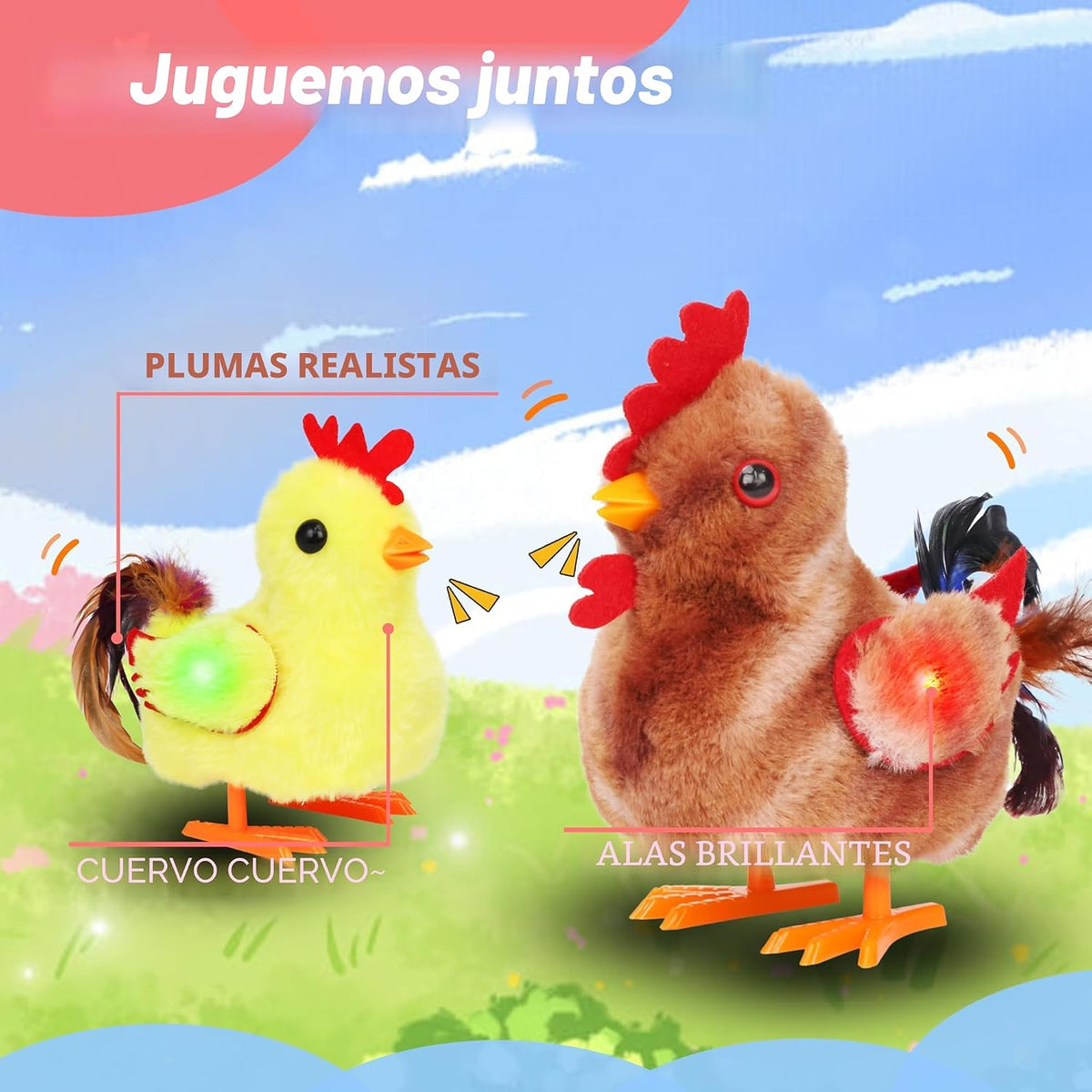 Hopearl - Pollo caminante, mascota, gallo, juguete interactivo, ele...