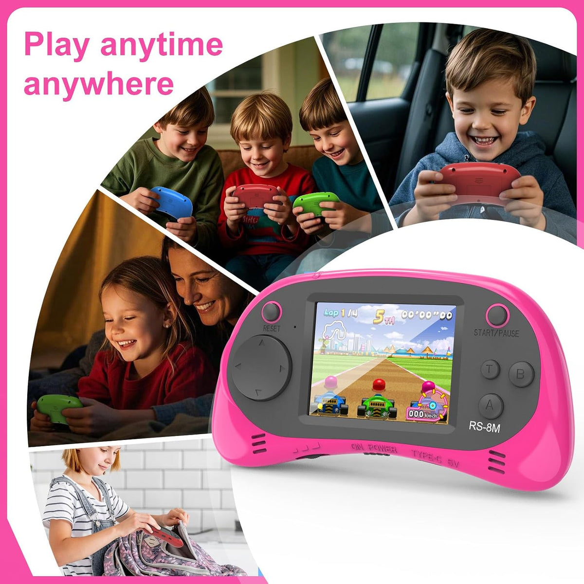 Juegos de mano para niños, videojuego retro de 16 bits con 220 jueg...