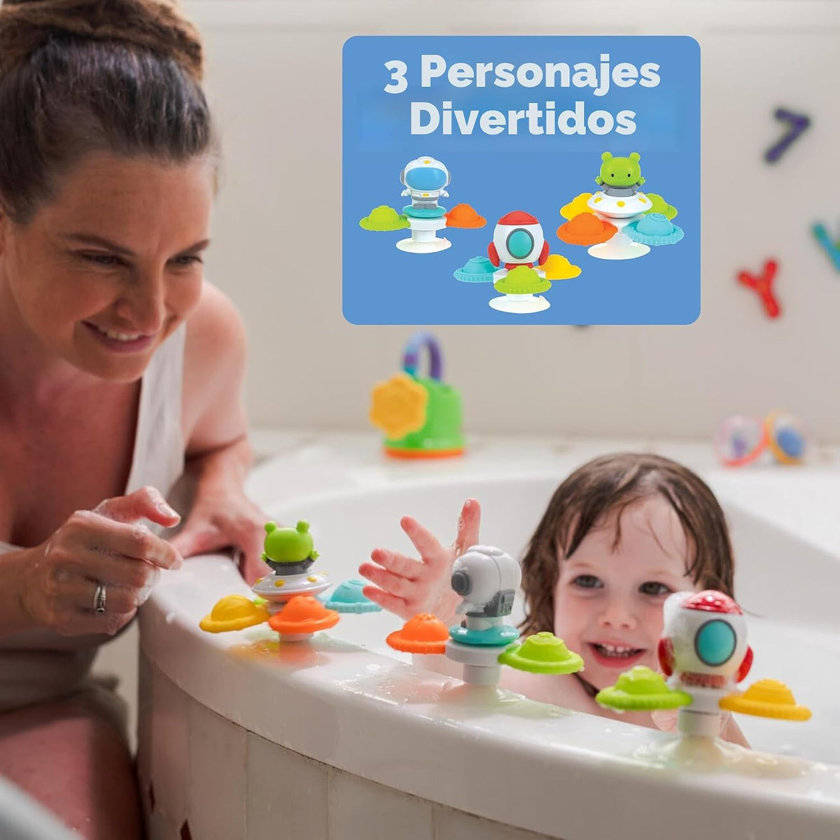 Nuby Juguetes giratorios de succión con estallidos giratorios \u201...