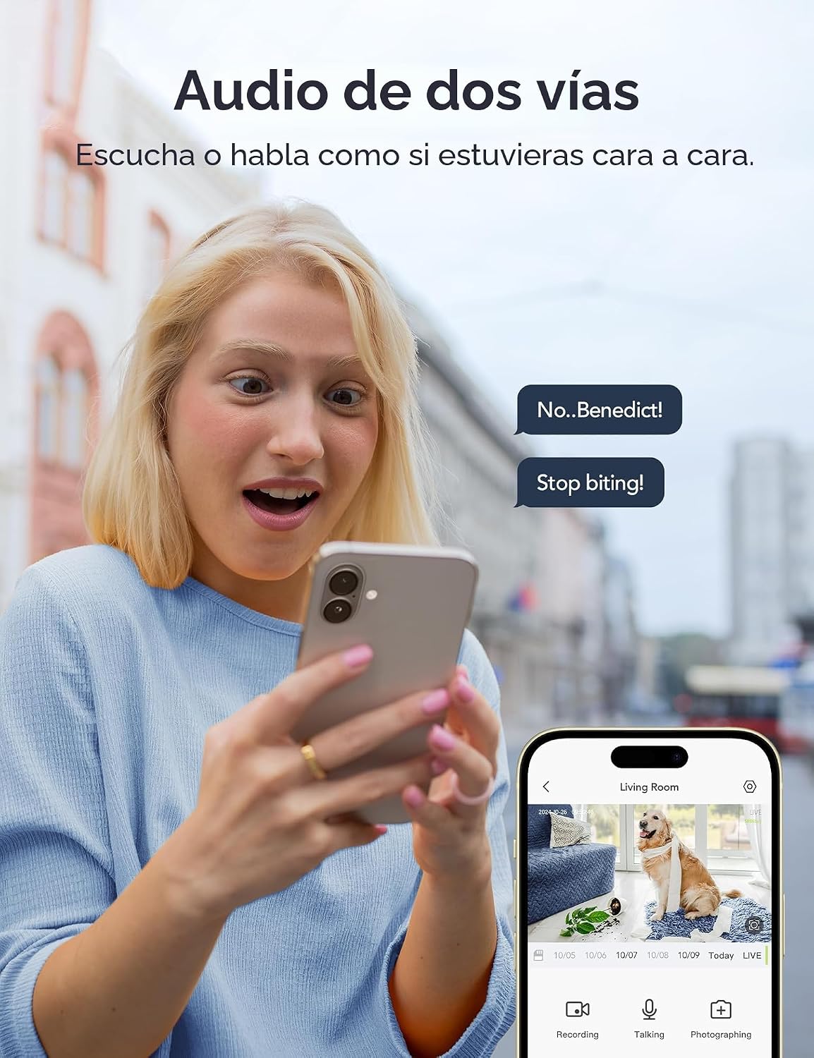 Cámara de seguridad GNCC para interiores, cámaras 2K para seguridad...