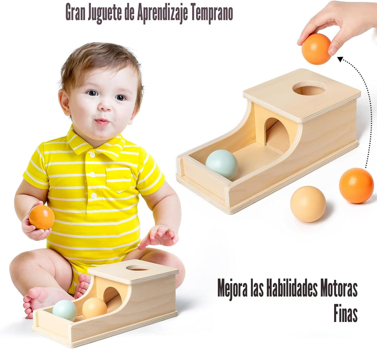 Busy Edition Juguetes Montessori para bebés de 6 a 12 meses Caja de...