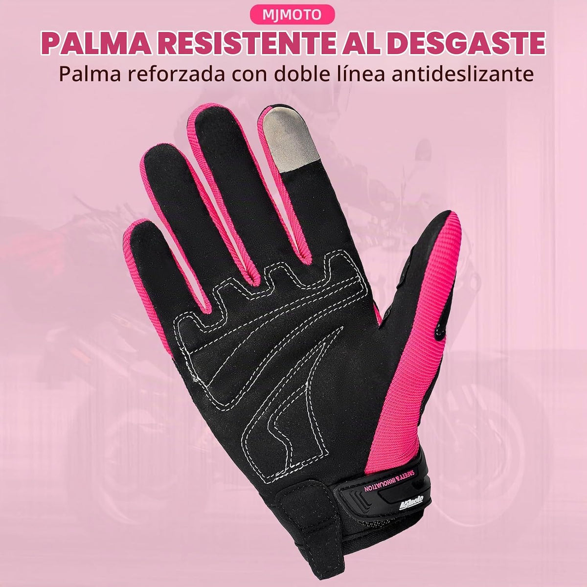mjmoto Guantes de motocicleta de malla transpirable para hombres y...