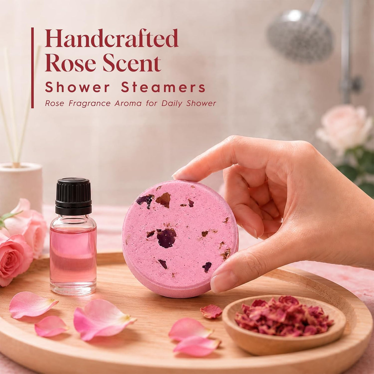 SWCANDY Paquete de 8 vaporizadores de ducha de rosas, cuidado perso...