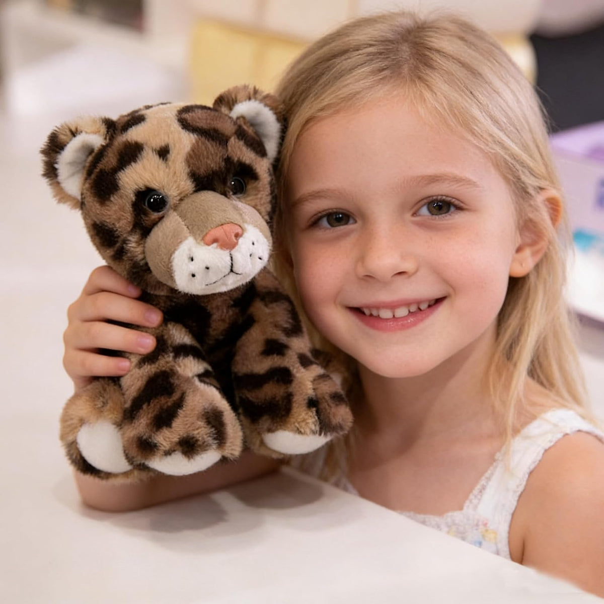 YUKOUQIAN Lindo animal de peluche de leopardo de 8 pulgadas para ni...